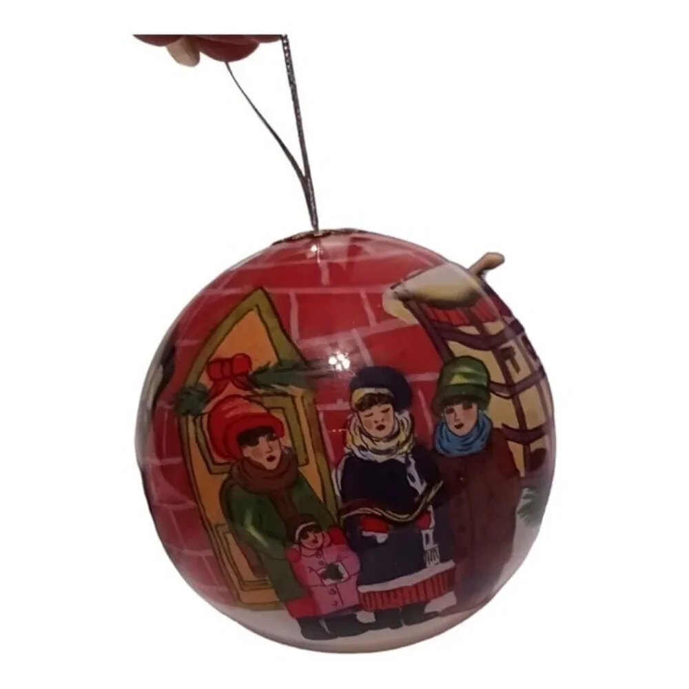 Libien set of 2 ball ornaments colorful